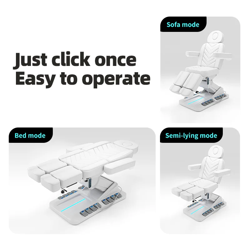 Beauty Salon Special Rotating Electric Lift Beauty Bed Spa Massage Embroidery Bed Dental Examination Leg Pedicure Chair