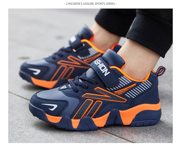 Kinder Jungen Schuhe Schule Sport Mode Leder Für Kinder Tennis Casual Turnschuhe Kinder Junge Laufen 7-12 Jahre Walking schuh – Detail 9