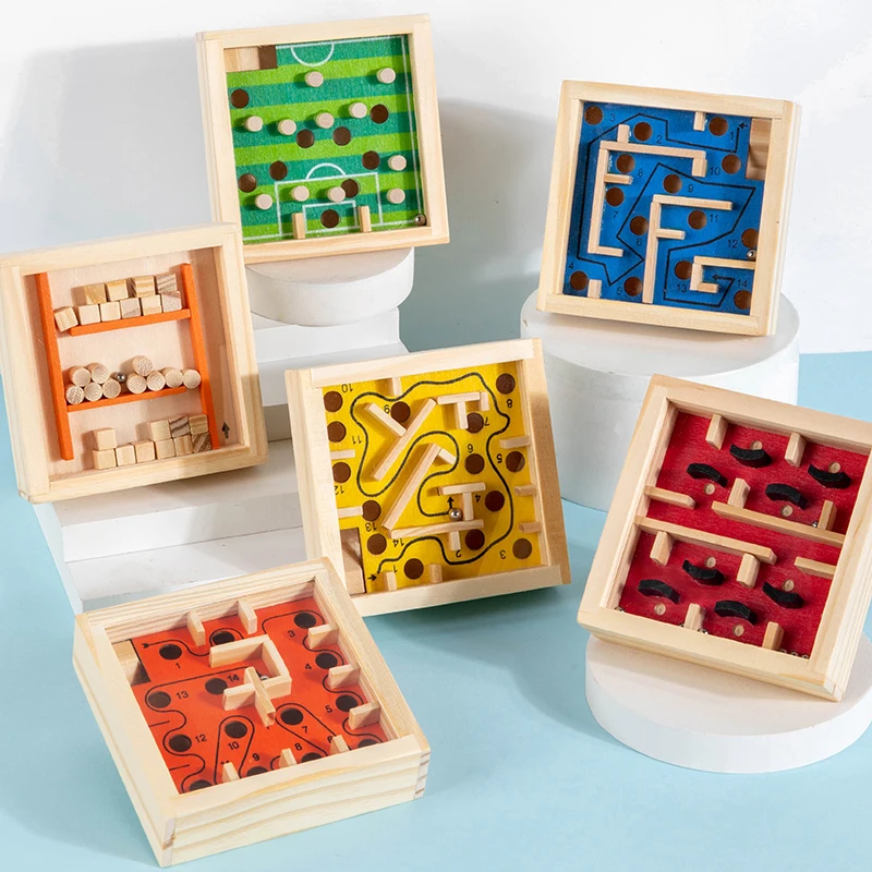Kids Balance Rolling Ball Maze Board Montessori Sensory Toys Labyrinth Logical Thinking Challenge Game Educational Creative Toys