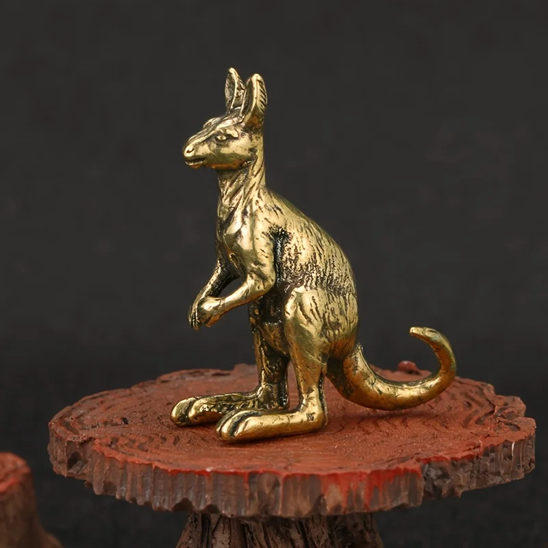 1/3 Piece Brass Kangaroo Statues, Outback Themed Desk Decor, Australian Animal Gifts