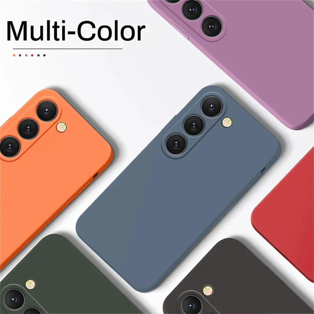 Original Liquid Silicone Case For Samsung Galaxy S24 S23 S22 S21 S20FE Plus UItra Note 10 20 Plus A32 A51 A52 A71 A72 Coque