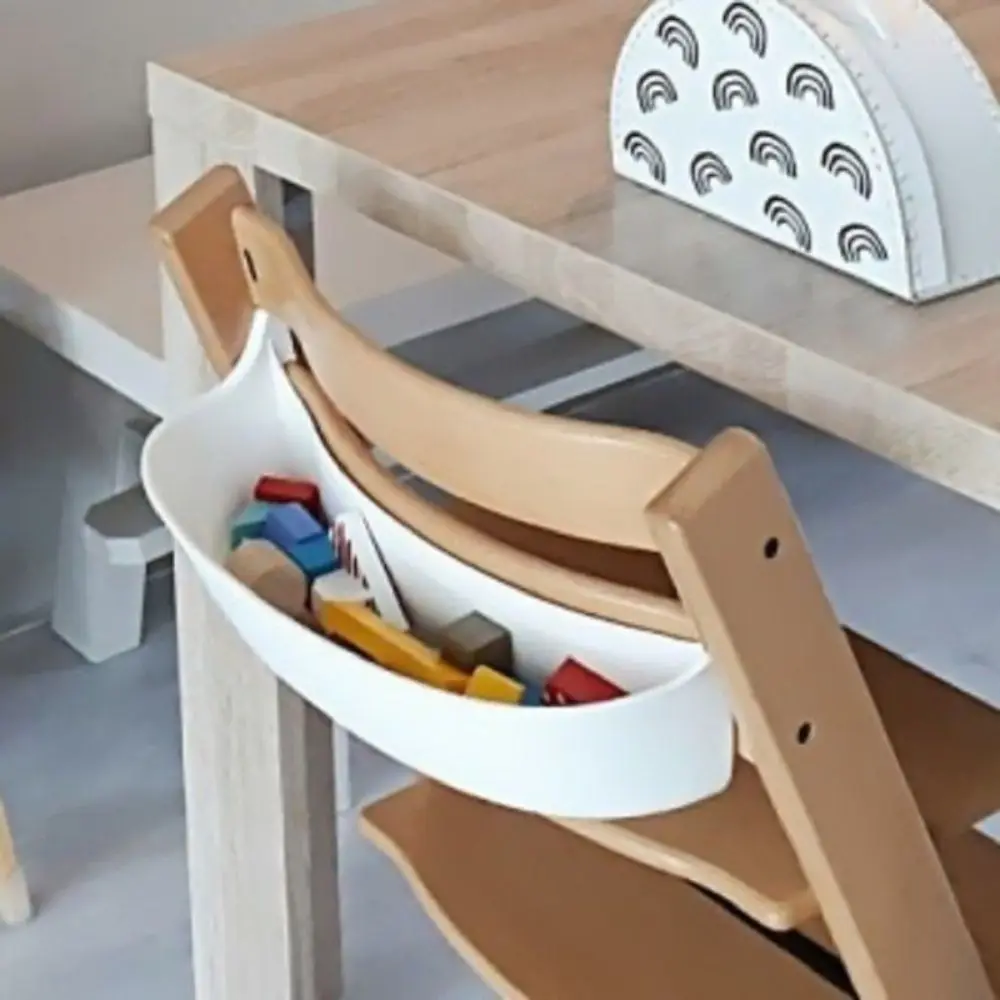 

Durable Portable Kids Dining Chair Organizer Plastic Universal Chair Rear Storage Rack Large Baby Growth Chair Organiser
