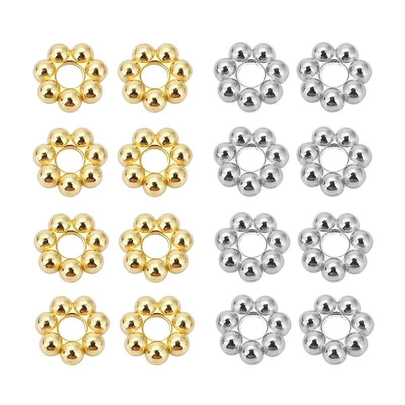 30pcs Stainless Steel Spacer Beads Lot Dia 3 4 5 6 mm Gold Color Loose Large Hole Charm Beads For Bracelet Diy Jewelry Making