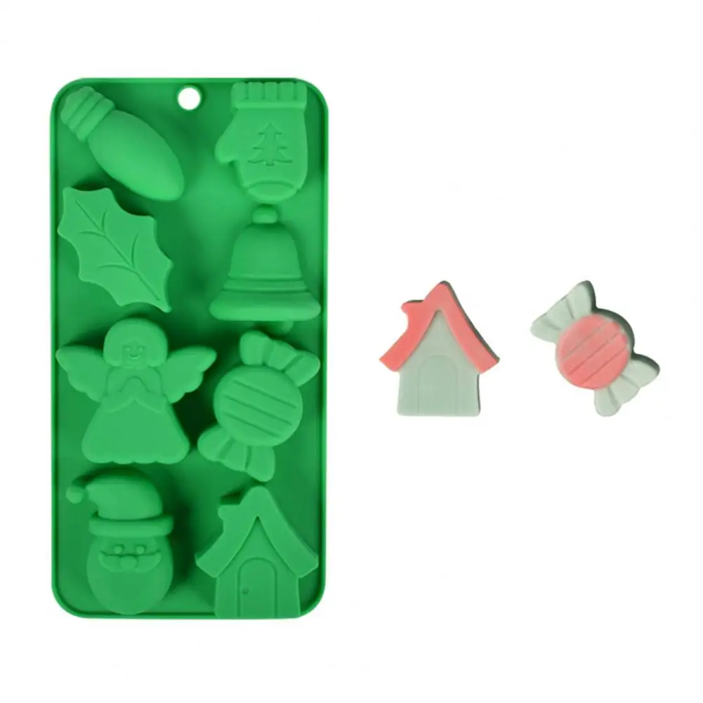 High Temperature Resistant Chocolate Mold Festive Christmas Chocolate Silicone Mold Set for Diy Santa for Making for Holiday