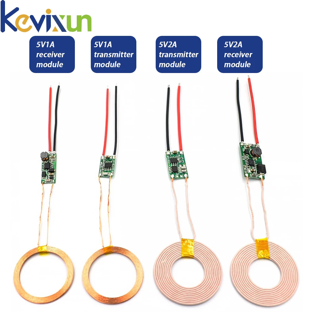 5V1A/5V2A wireless power supply module, wireless charging transmitter and receiver circuit board