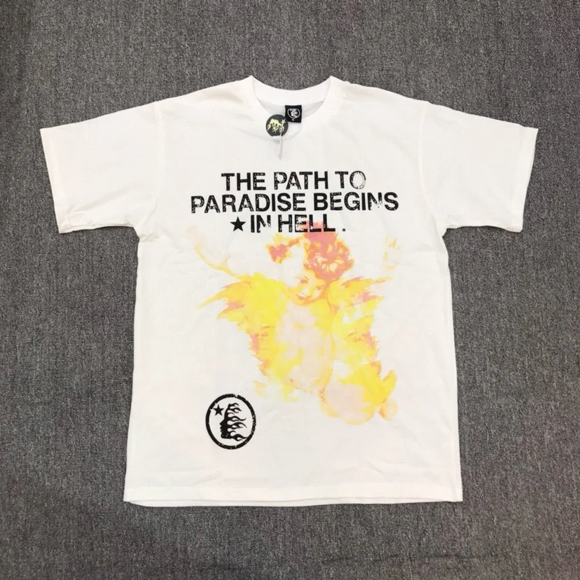 

Hell Star UV Angel ort Cotton T-irt ex round Ne Casual Sle Four Seasons Suitable All Ages And Gs