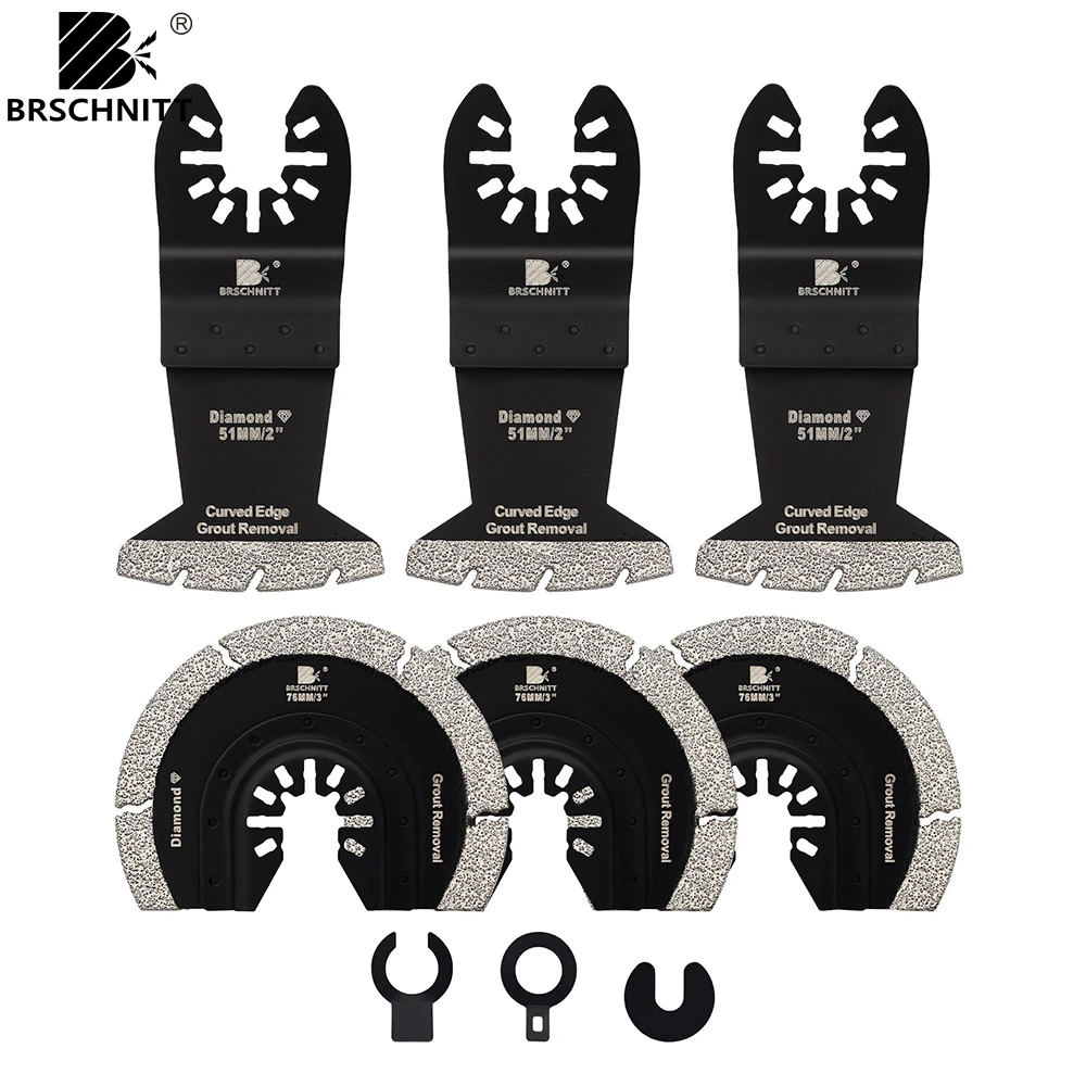 Lames de scie oscillantes BRSCHNITT pour couper le ciment, le marbre, la céramique, les briques creuses, disque de coupe