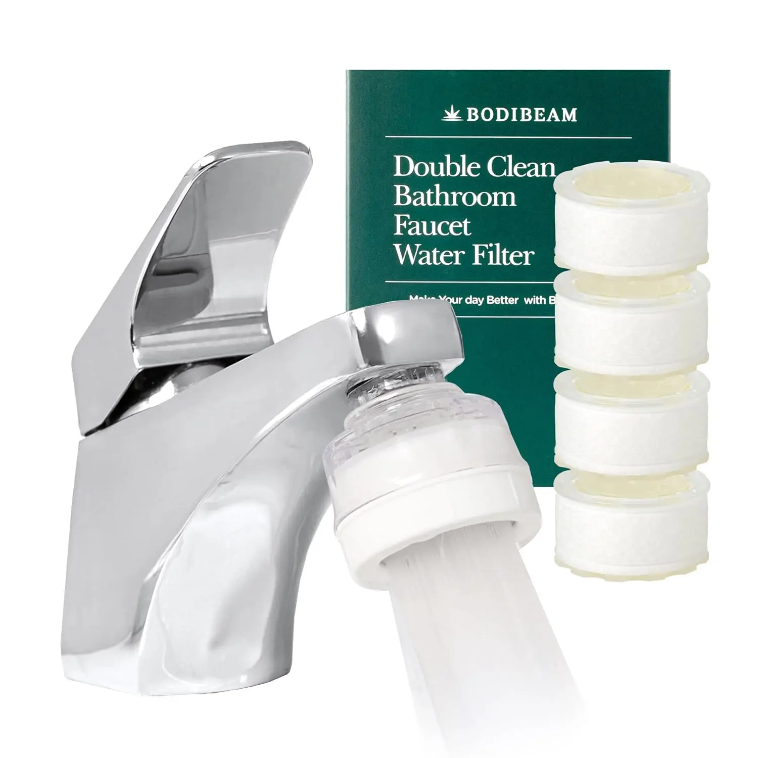 

[6 Months Set] Water Filter for Sink Faucet and Replacement Set, Sink Water Filter, Vitamin C Gel, NSF Certified - Removes Impur