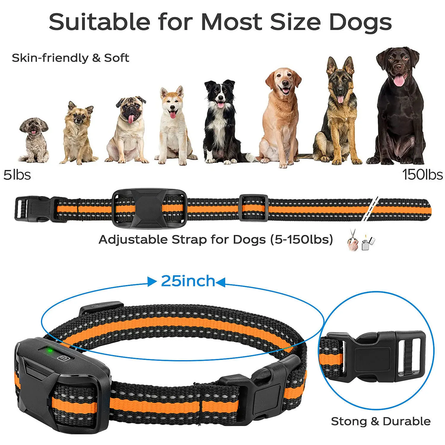 3300Ft Dog Training Collar with Remote Rechargeable Waterproof E Collar Beep Vibration Shock High Quality Pet Training