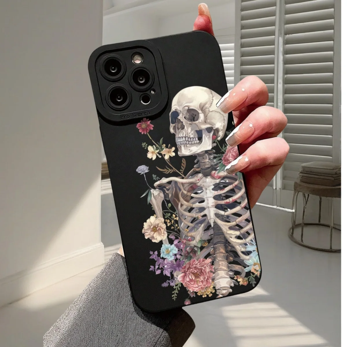 Kreatives Cooles Skelettmuster Handyhülle für Samsung Galaxy S23 S25 S24 Ultra S22 S21 FE Plus A54 A55 A53 A16 A35 A34 A33 Funda – Detail 5