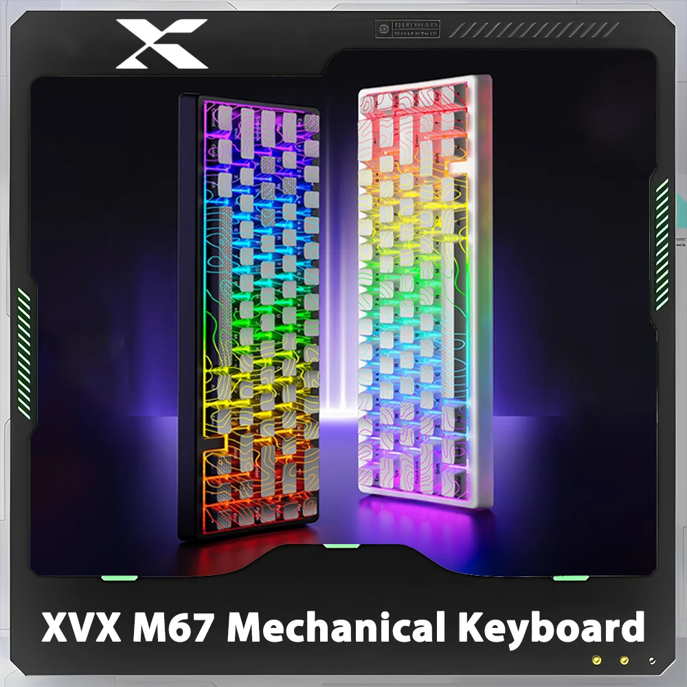 

Механическая клавиатура XVX M67, улучшенная RGB подсветка, клавиатура для геймеров с поддержкой QMK через Gaske, игровые аксессуары, подарок