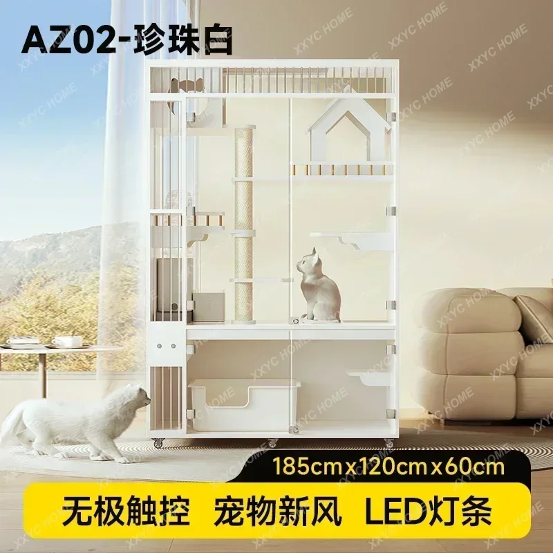اقفاص قطط   Dream Castle Pet Home Cat House  Luxury Cat Villa Solid Wood Cat Cage