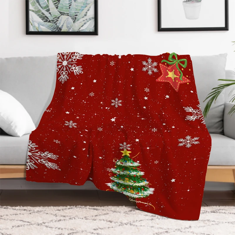 Christmas Minimalist Blanket Downy Throws for Lounge Sofas Blankets Soft Plaid With Print Sofa Quilt Throwing Plead Cover Catnap