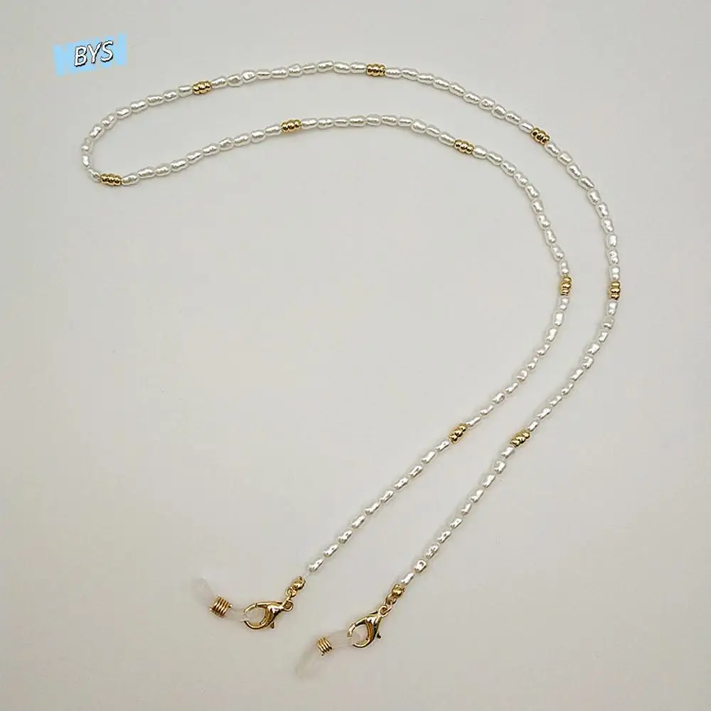 قناع الحبل أصحاب نظارات مجوهرات مكافحة خسر الرجال للنساء قناع الوجه قلادة نظارات القراءة سلسلة نظارات مقاطع سلسلة اللؤلؤ #1
