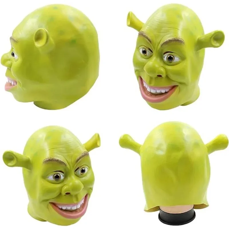 Halloween Green Full Head Adult Shrek Latex Masks Shrek Costume Cosplay Latex Mask Shrek Face Mask Cosplay Costume Accessories