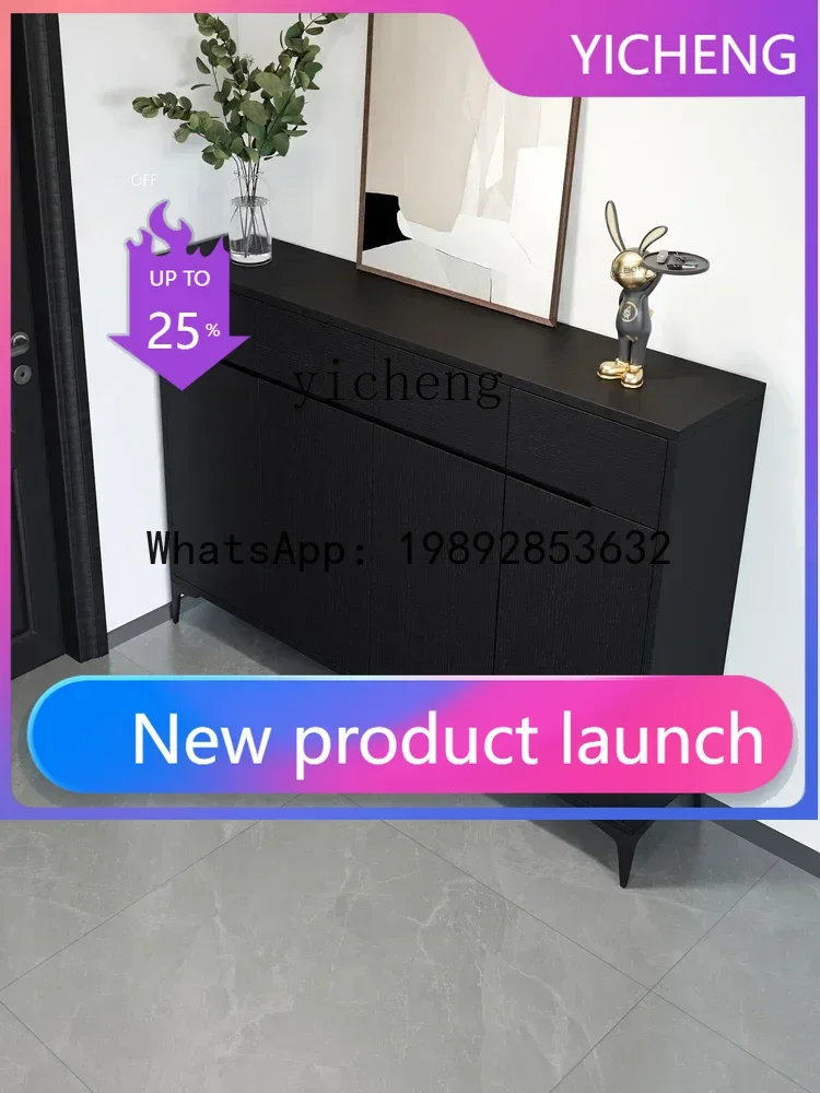 

W8- modern simple household shoe cabinet, entrance cabinet, minimalist solid wood multi-layer storage locker home decor