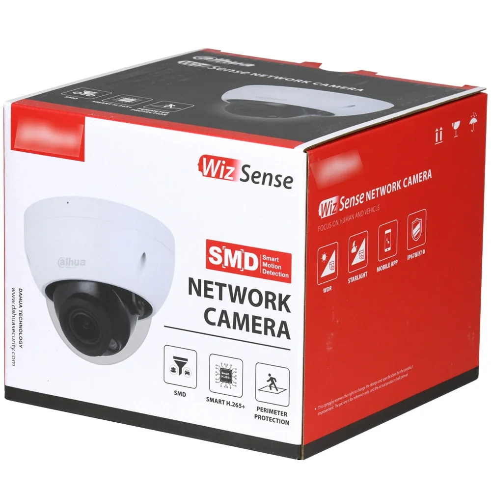 Telecamera IP Da Hua 8Mp Hd Poe Telecamera di rete Wizsense con cupola varifocale 4K Ir