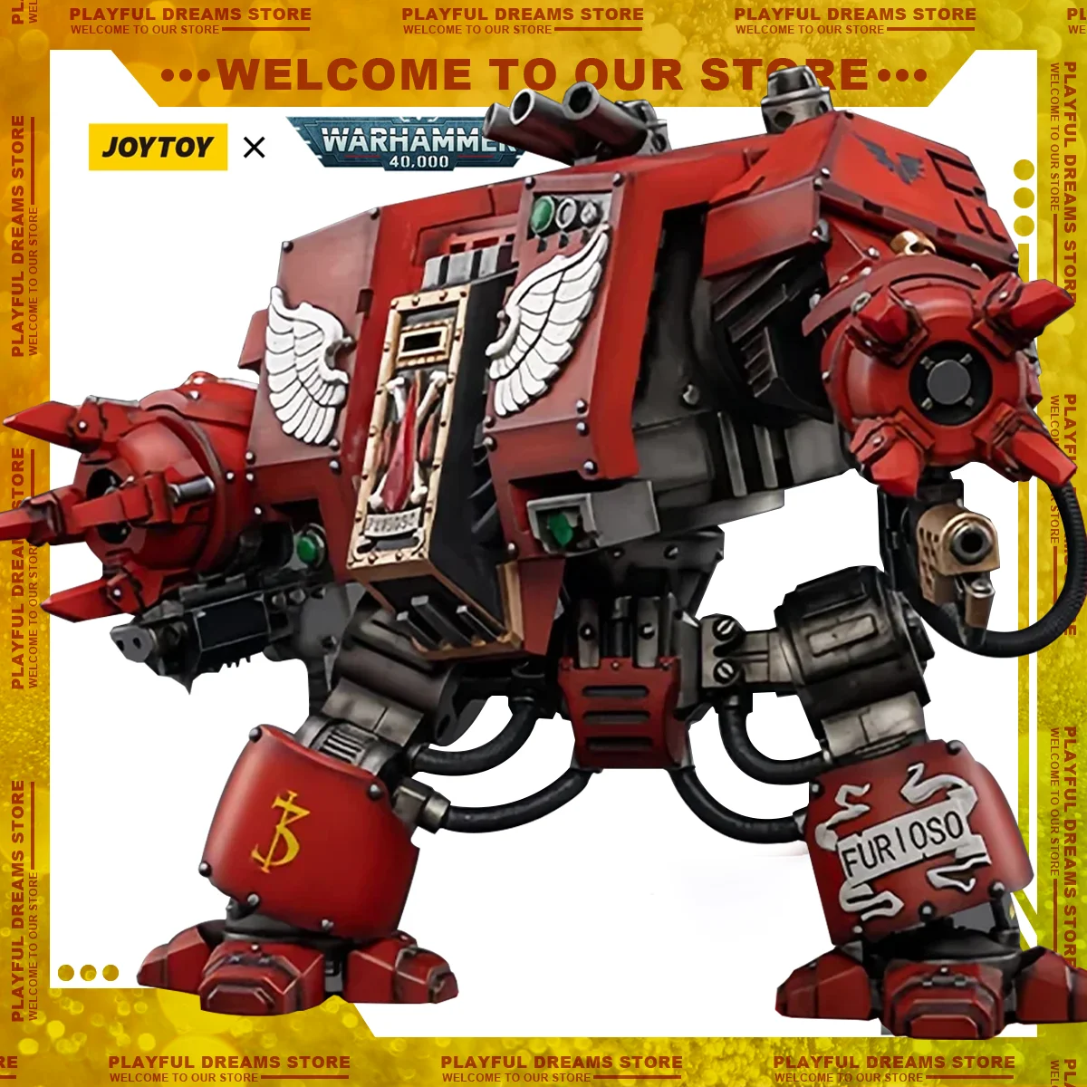 [Presale] JOYTOY Warhammer 40k 1/18 Action Figures Blood Angels Furioso Dreadnought Brother Samel Collection Model Toys Kids