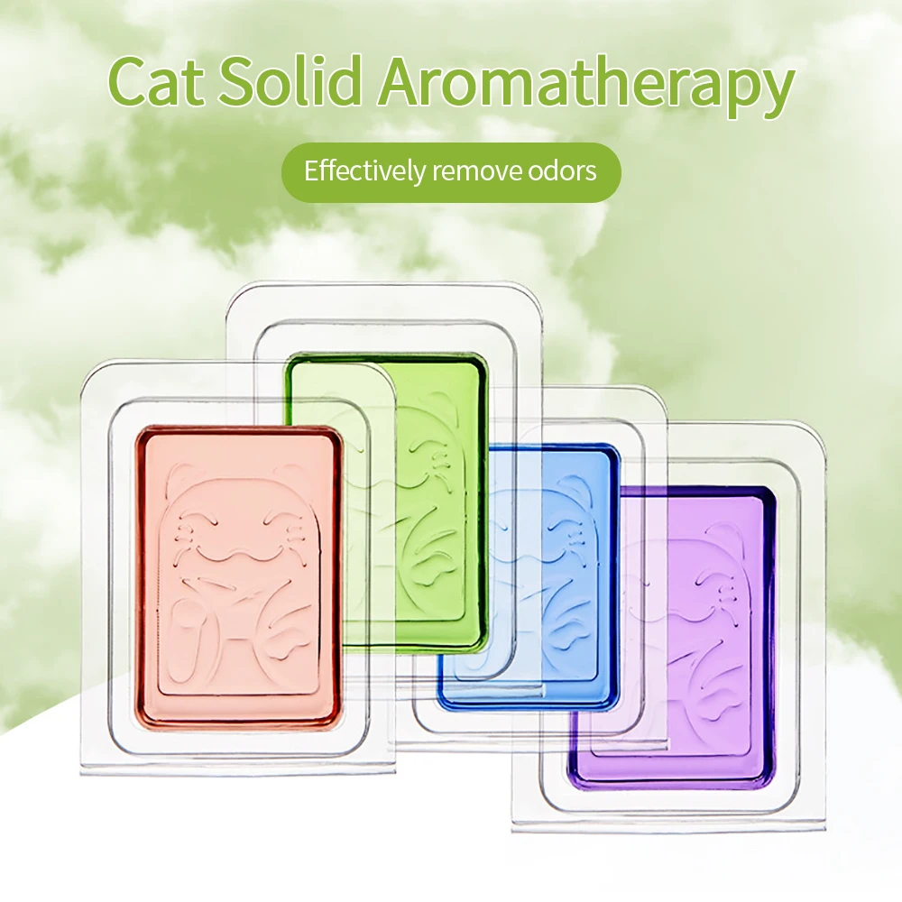 

2pcs Cat Shape Solid Aromatherapy Shoe Freshener Cabinet Toilet Deodorizing Gel Flavoring Fragrance Wardrobe Closet Air Sachet