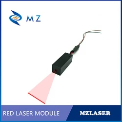 Lente de vidro do retângulo que posiciona a linha vermelha 638nm 12v 50mw do módulo do laser categoria industrial