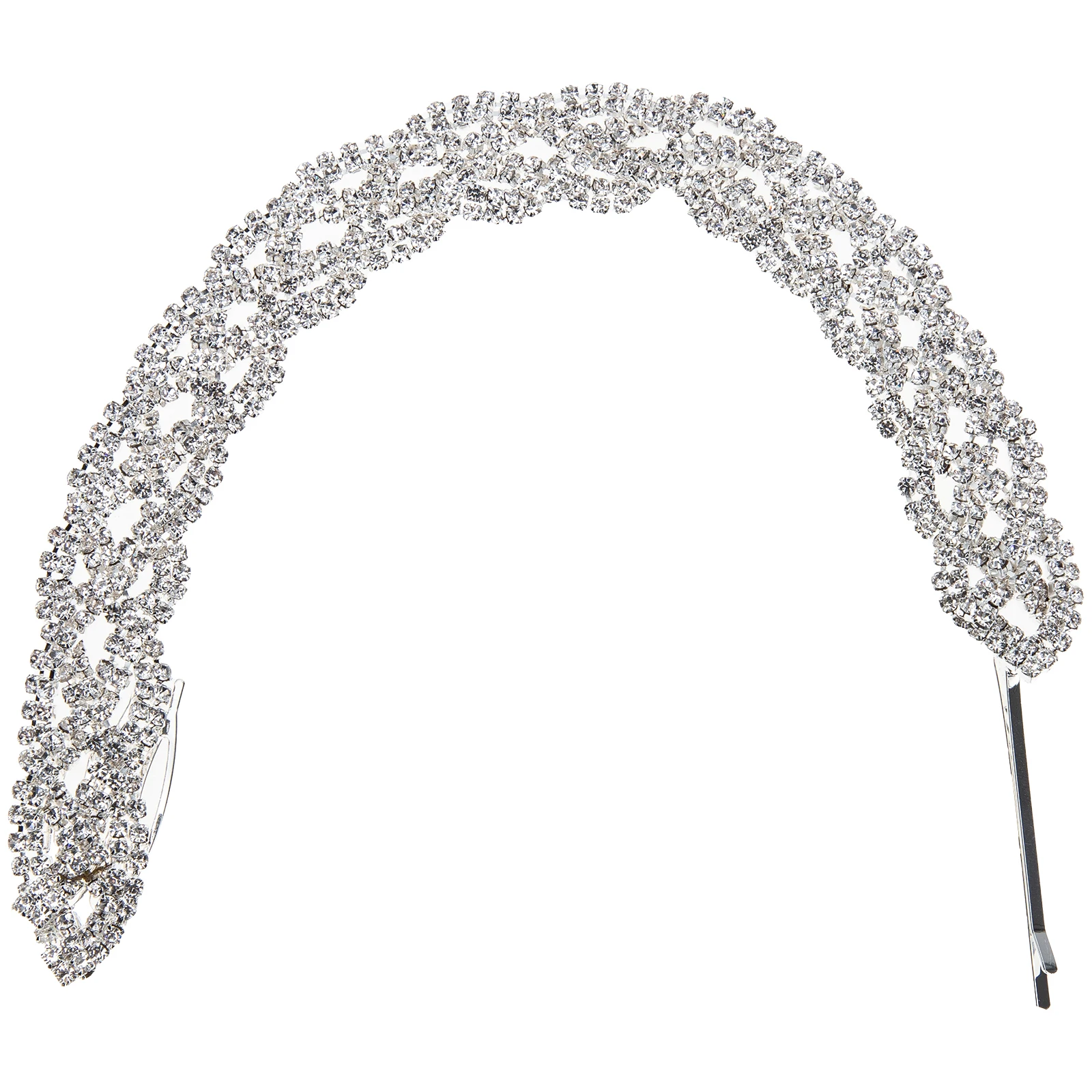 

Rhinestone Hair Clip Ponytail Extension Crystal Bridal Accessories Rhinestones Braid Hairband Wedding Party Hairstyle Durable