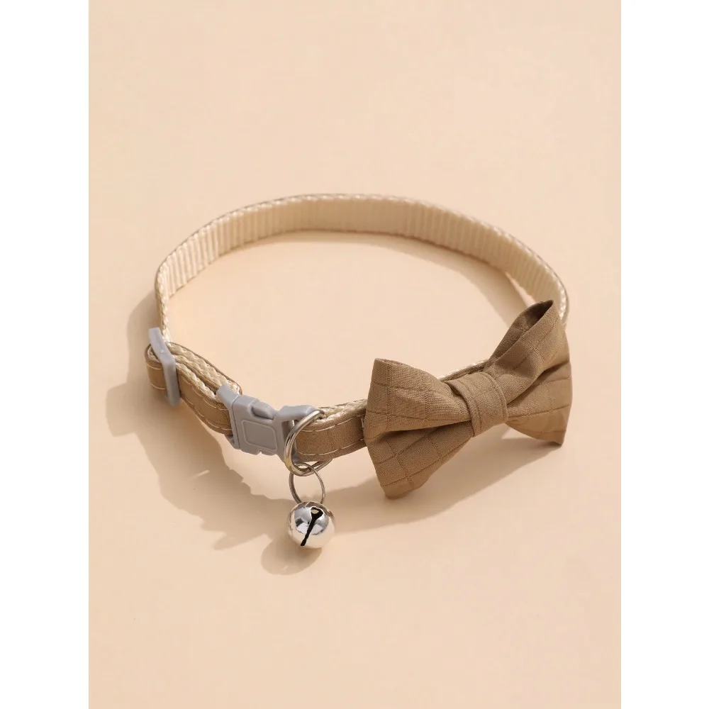 

1pc Red Polyester Solid Color Bow Tie Pet Collar