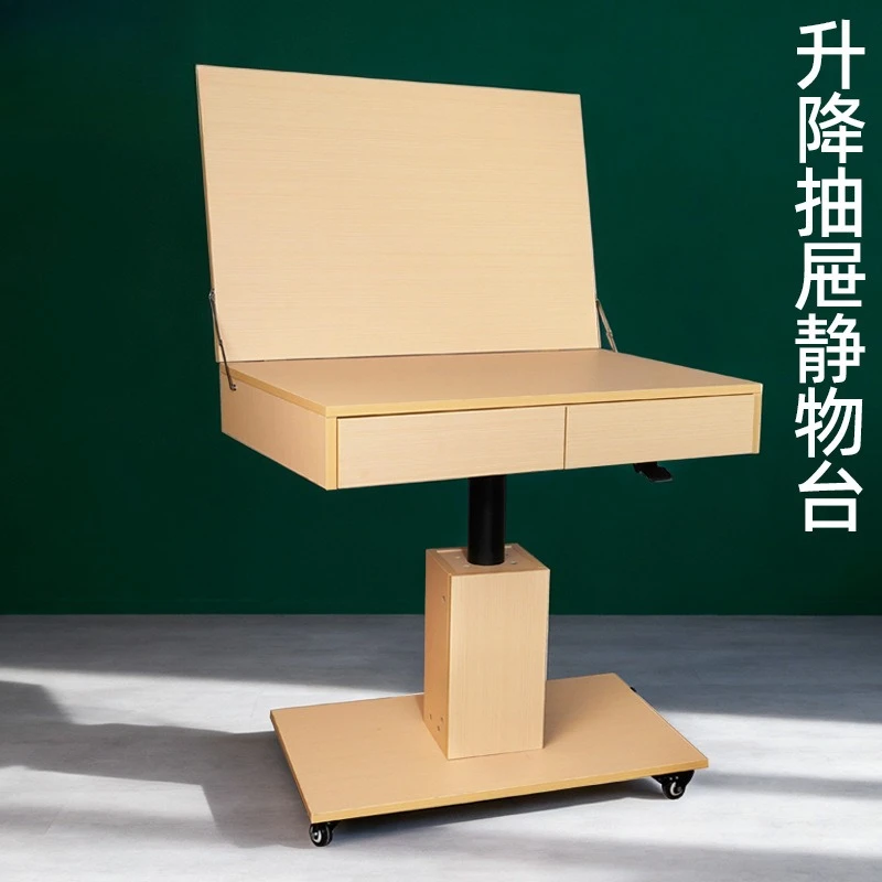 Lifting sketch still life table Foldable multi-functional 360-degree rotating sketch painting table Gypsum still life table