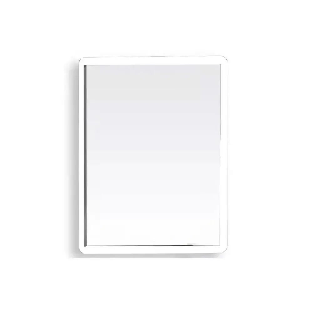 Rectangle Wall Hanging Mirror Metal Framed Black White Dressing Mirror Rounded Corner Wall-Mounted Makeup Mirrors Entryway