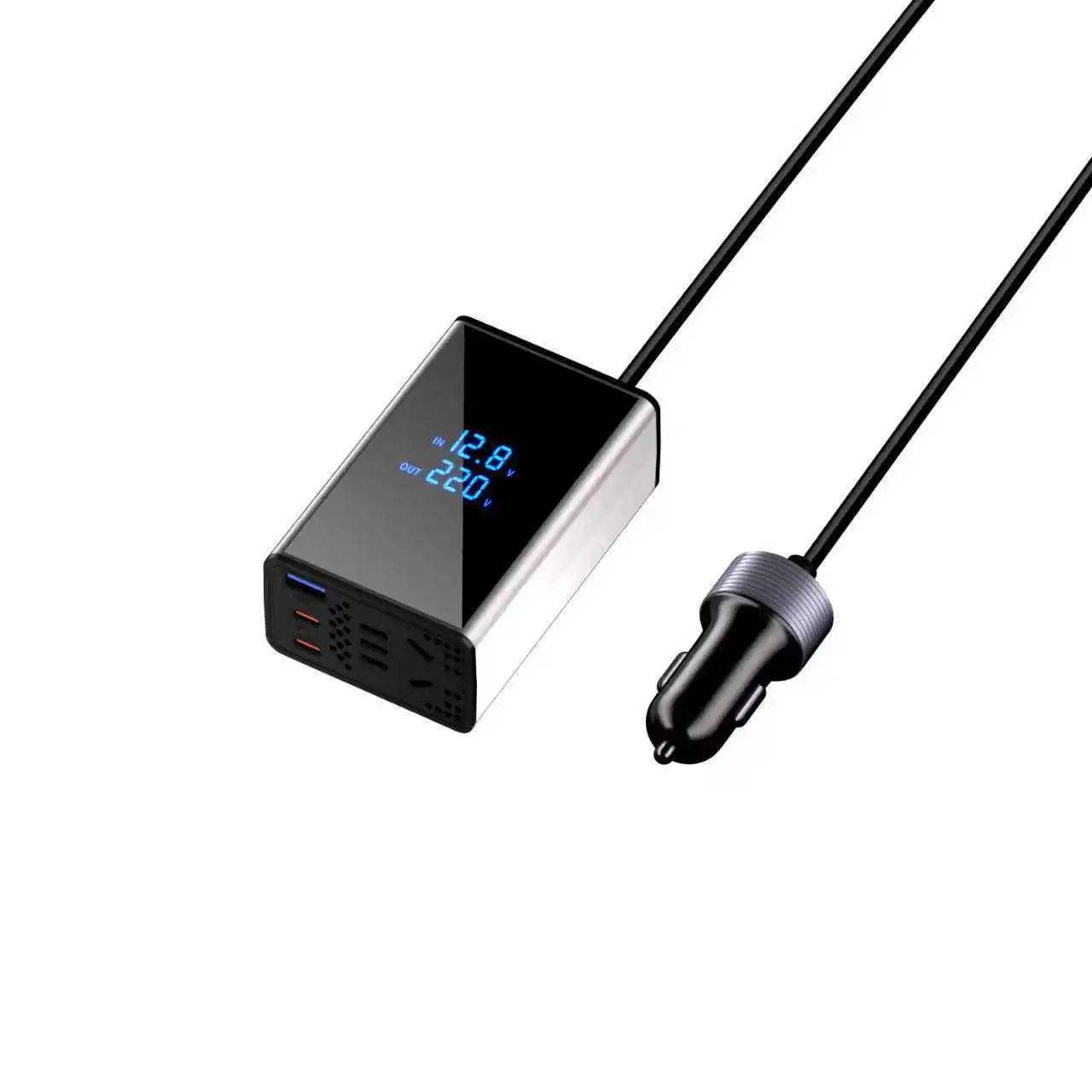 12V 24V To 220V Car Power Inverter High Power Converter With QC3 0 USB Fast Charging Cigarette Lighter Socket