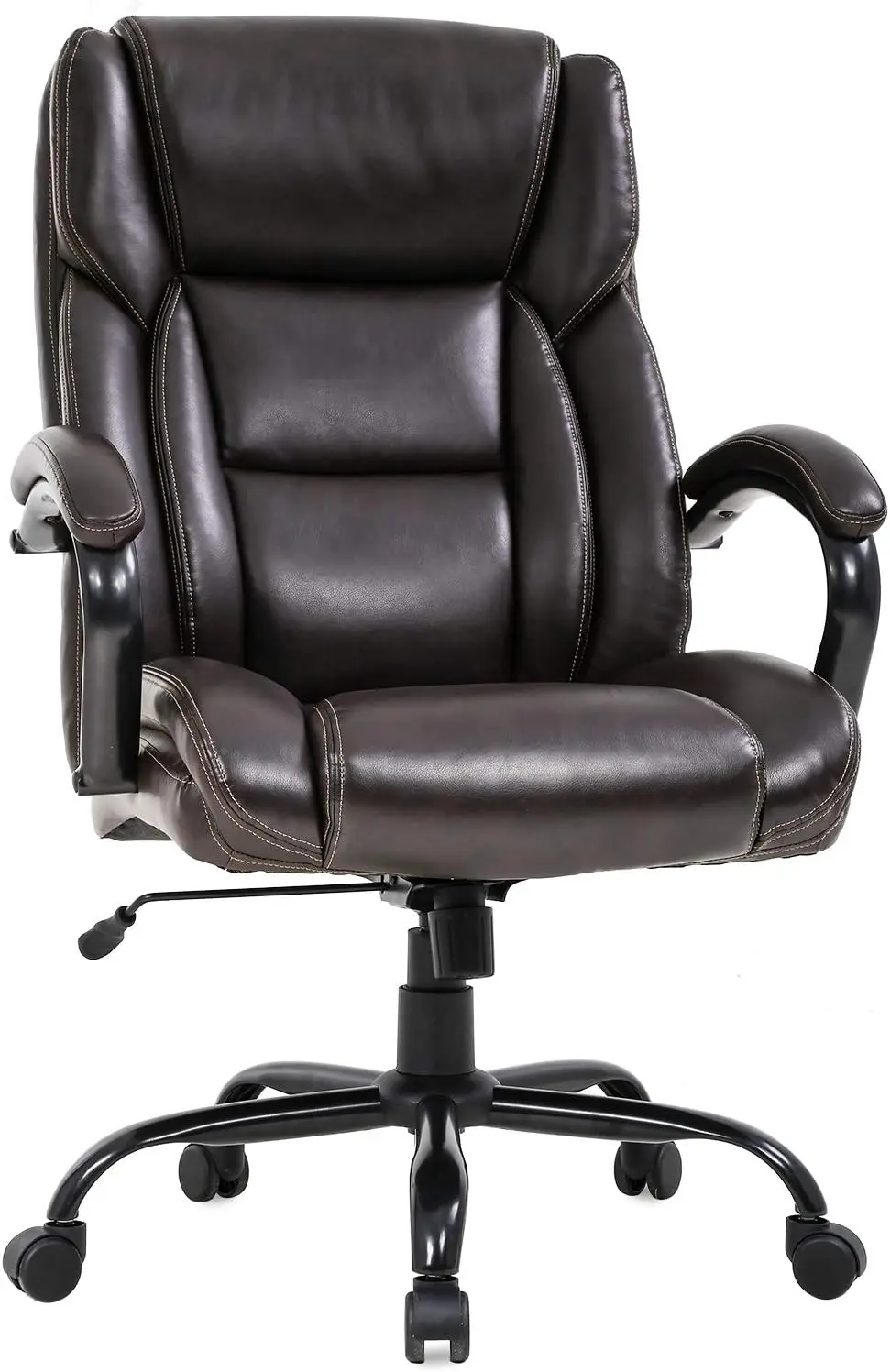 

Big And Tall Office Chair 500Lbs Wide Seat Ergonomic Desk Chair Task High Ba Executive Chair Rolling Swivel Pu Computer Chair