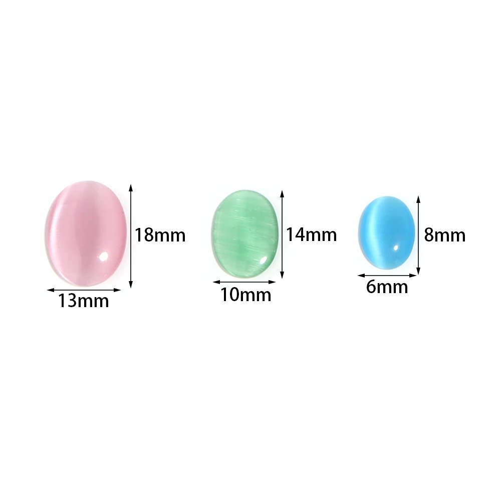 Louleur 10-30pcs kocie oko z kamienia naturalnego koraliki typu kaboszon do wyrobu biżuterii DIY bransoletki ręcznie robiony naszyjnik akcesoria