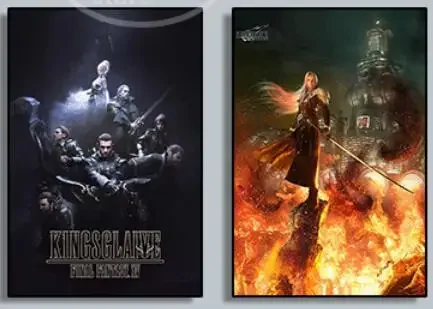 Final Fantasy VII Remake Game, Print Art Canvas Poster For Living Room Decor Home Wall Picture