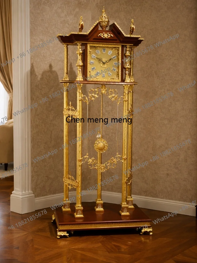 Quartz movement Chinese floor clock European high-end solid wood business, elder wedding gifts