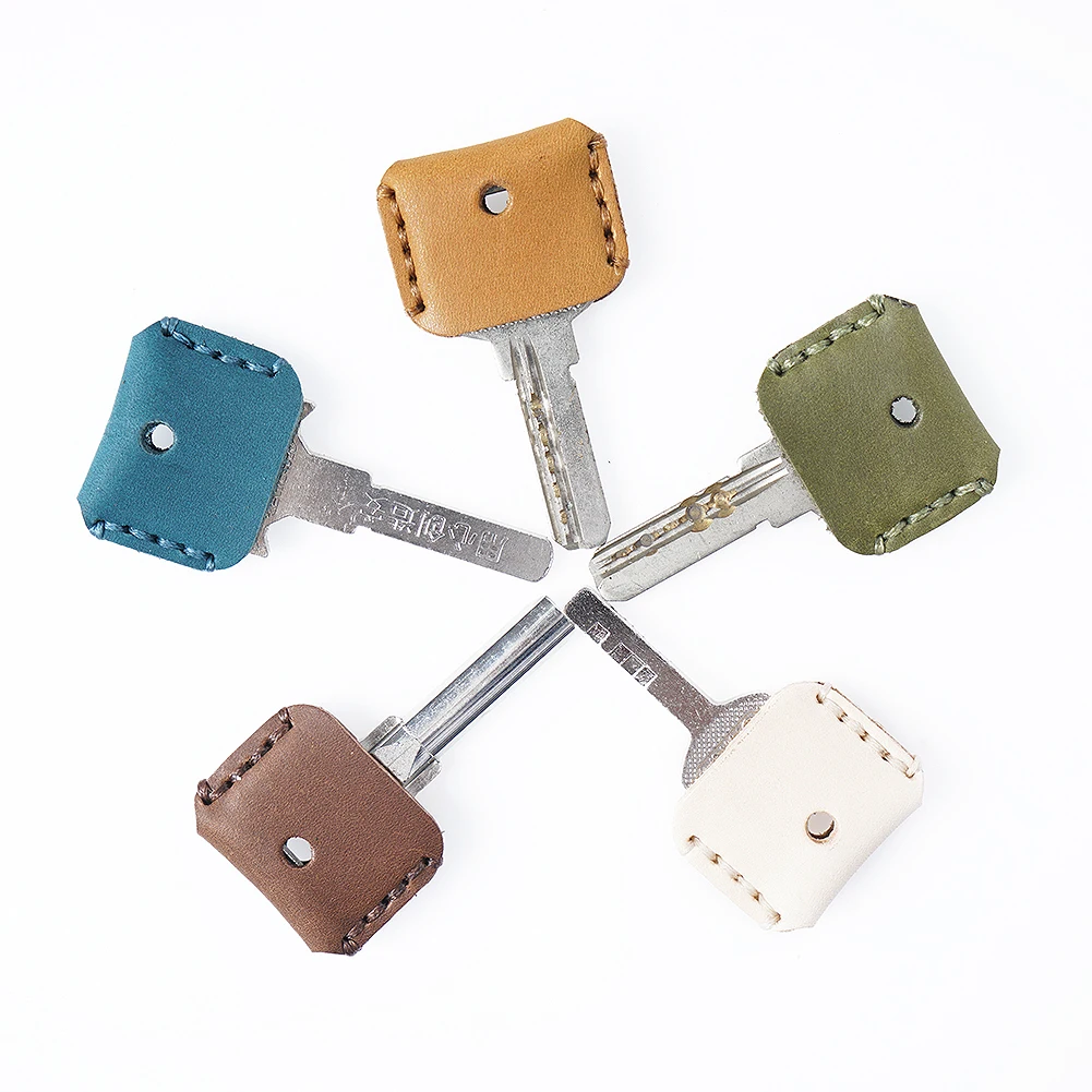 

AIGUONIU Wholesale Prices Leather Keys Holder Luxury Leather Key Toppers Waterproof House Genuine Leather Key Cover