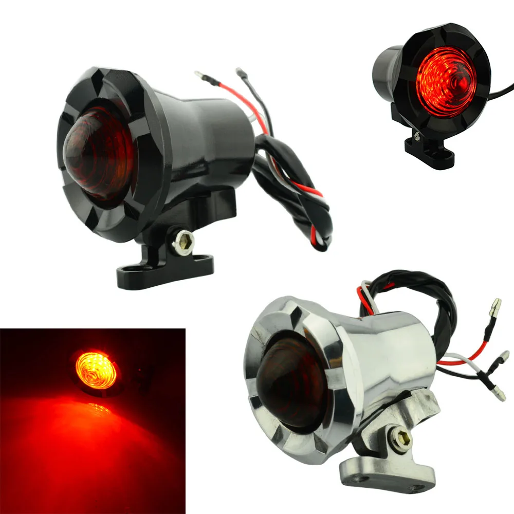 

Польский/черный мотоциклетный стеклянный объектив, светодиодный задний фонарь, задний фонарь для Harley Honda Scrambler Cafe Racer, стоп-сигнал, задний фонарь