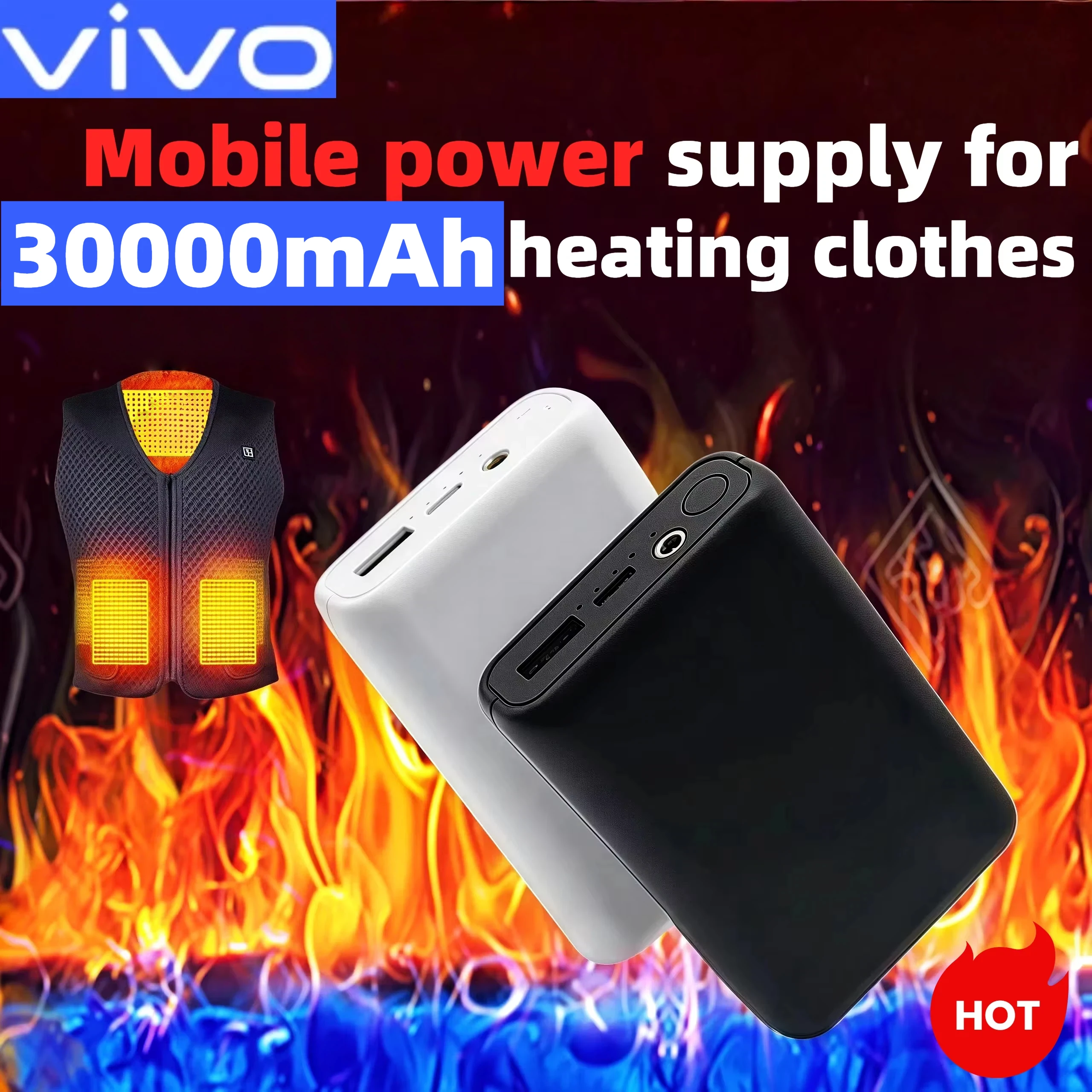 Xiaomi 20000 мАч Power Bank USB быстрая зарядка ультратонкий мини-нагревательный портативный внешний аккумулятор для обогрева жилета куртка 2026