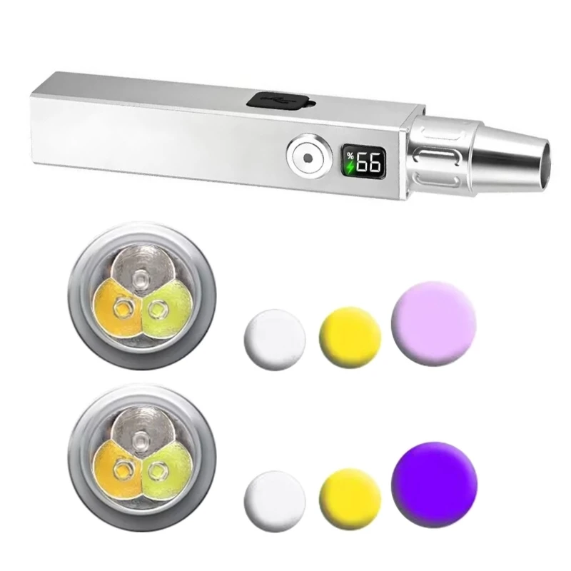 Triple Lighting Rechargeable Jewelry Flashlight With White Yellow Lamps For Mineral Identification And Collection Y5GB