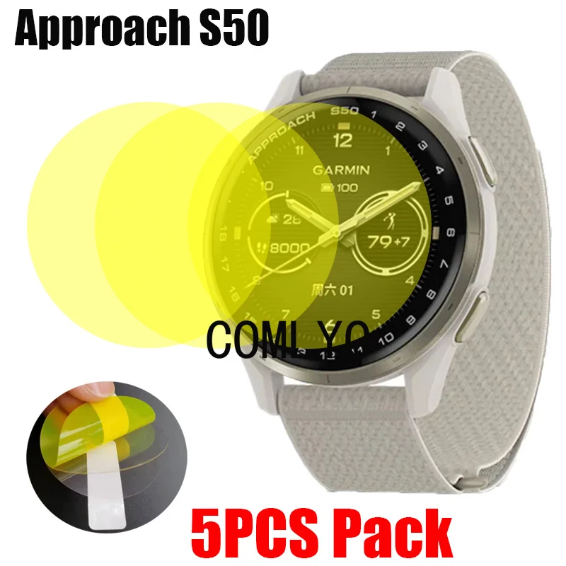 5 pezzi per Garmin Approach S50 protezione schermo Smart Watch pellicola morbida TPU idrogel non sottile HD pellicole antigraffio