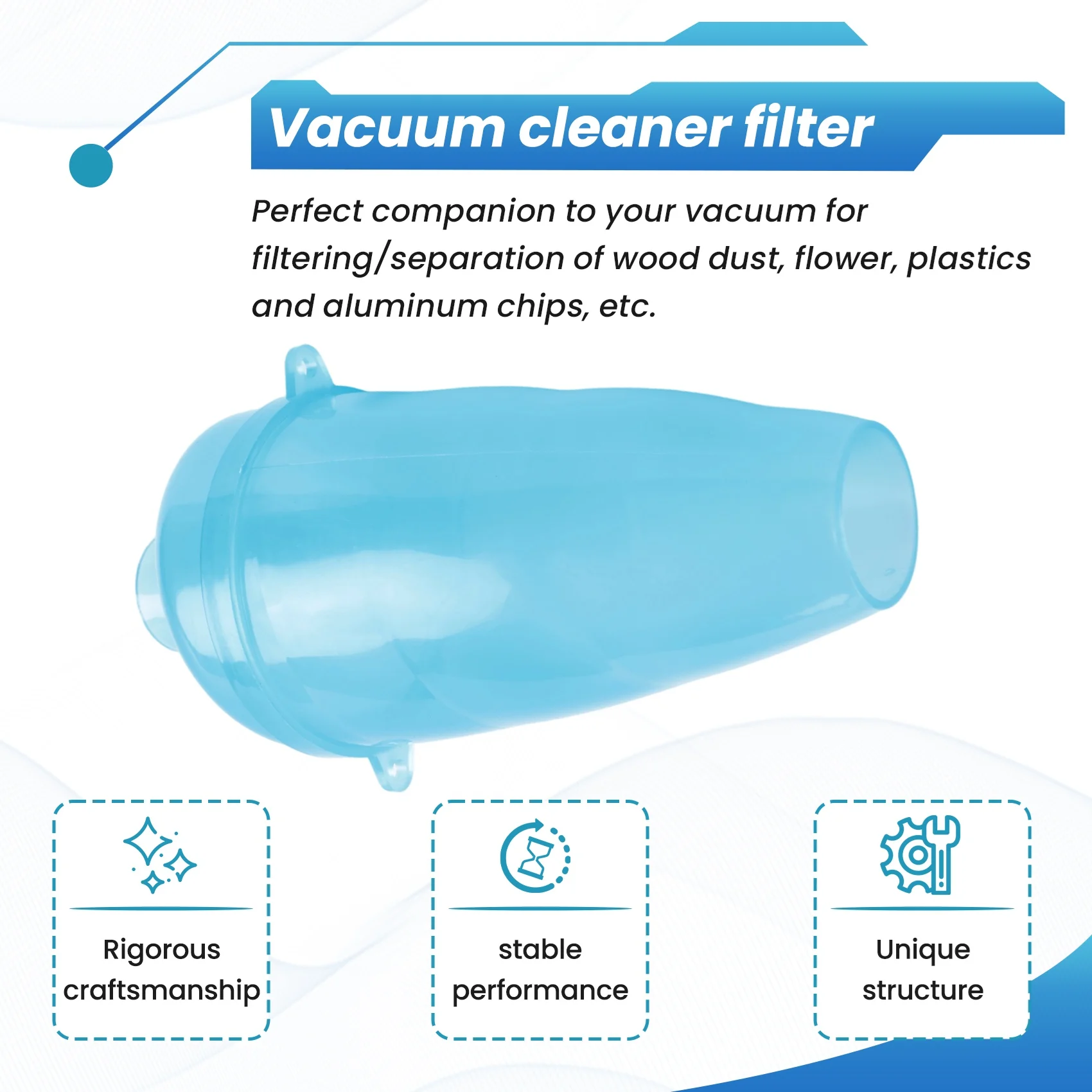 A23T Cyclone Dust Collector Mini Small Industrial Extractor Woodworking Tool Vacuum Cleaner Filter Separation Home DIY