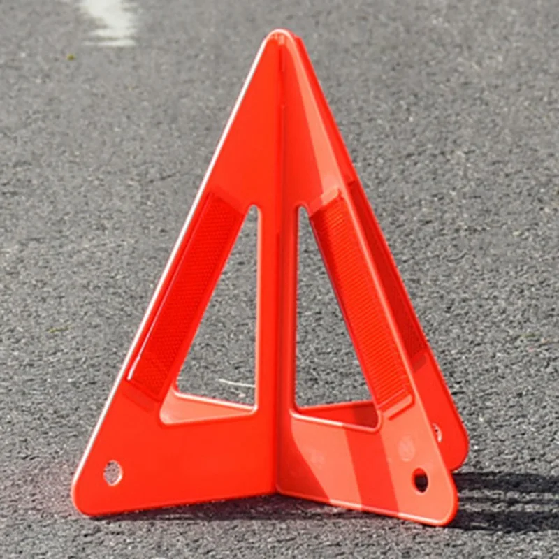 Car Emergency Breakdown Warning Triangle Reflective Safety Hazard Car Tripod Foldable Stop Sign Reflector Cars Stop Sign Stand