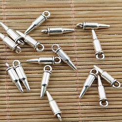 20pcs 15mm Tibetan Silver Little Bullet Design Charms EF1698