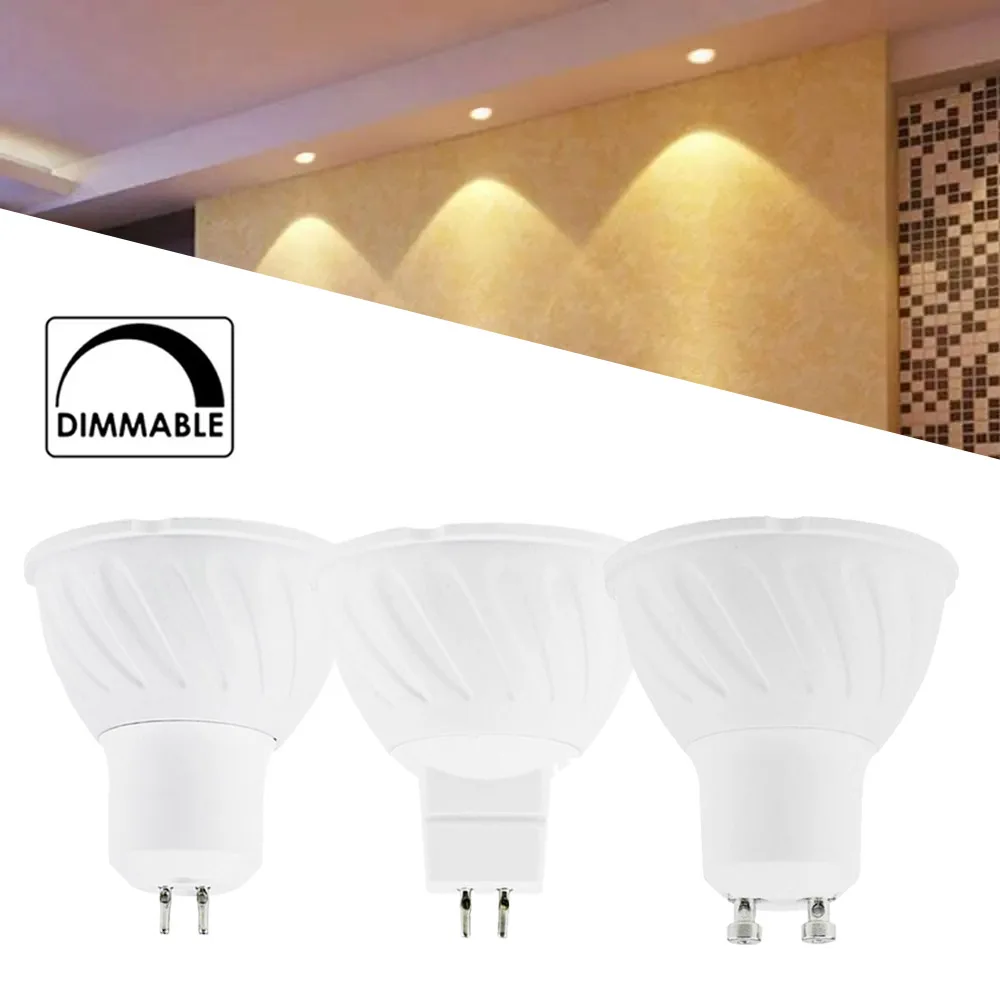 Dimmable LED Spotlight 7W COB 220v Home Light Decorative Spot 45degree Beam Angle GU10 Room Bulb Cool/Warm/Neutral White Bulbs