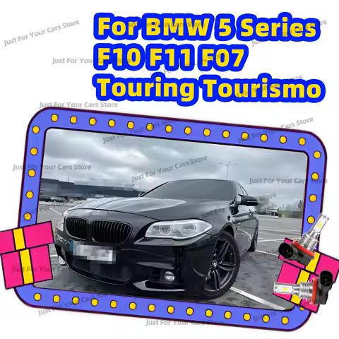 2x For 2010-2024 BMW 5 Series F10 F11 F07 Touring Tourismo H8 H11 LED Fog Lights 6000K Driving Lamps 3570 CSP Chips Plug&amp;Play