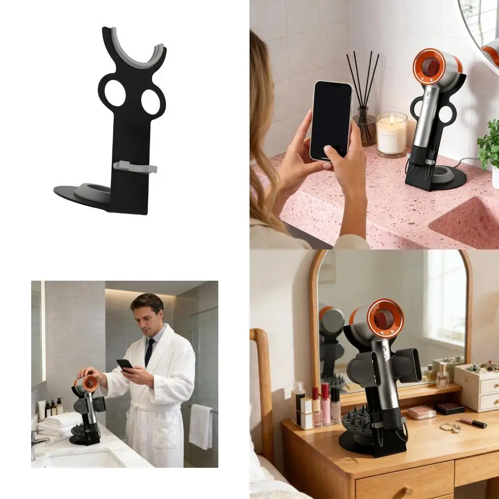 d0ab-permanent-iron-stand-for-hair-dryer-simple-arrange-strong-support-structure