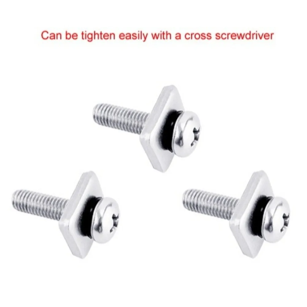 M5 Thread Size Surfboard Fin Screw Plate With O Ring Marine Grade Fin Fixing Tool Cross Head Drive Durable Fasteners