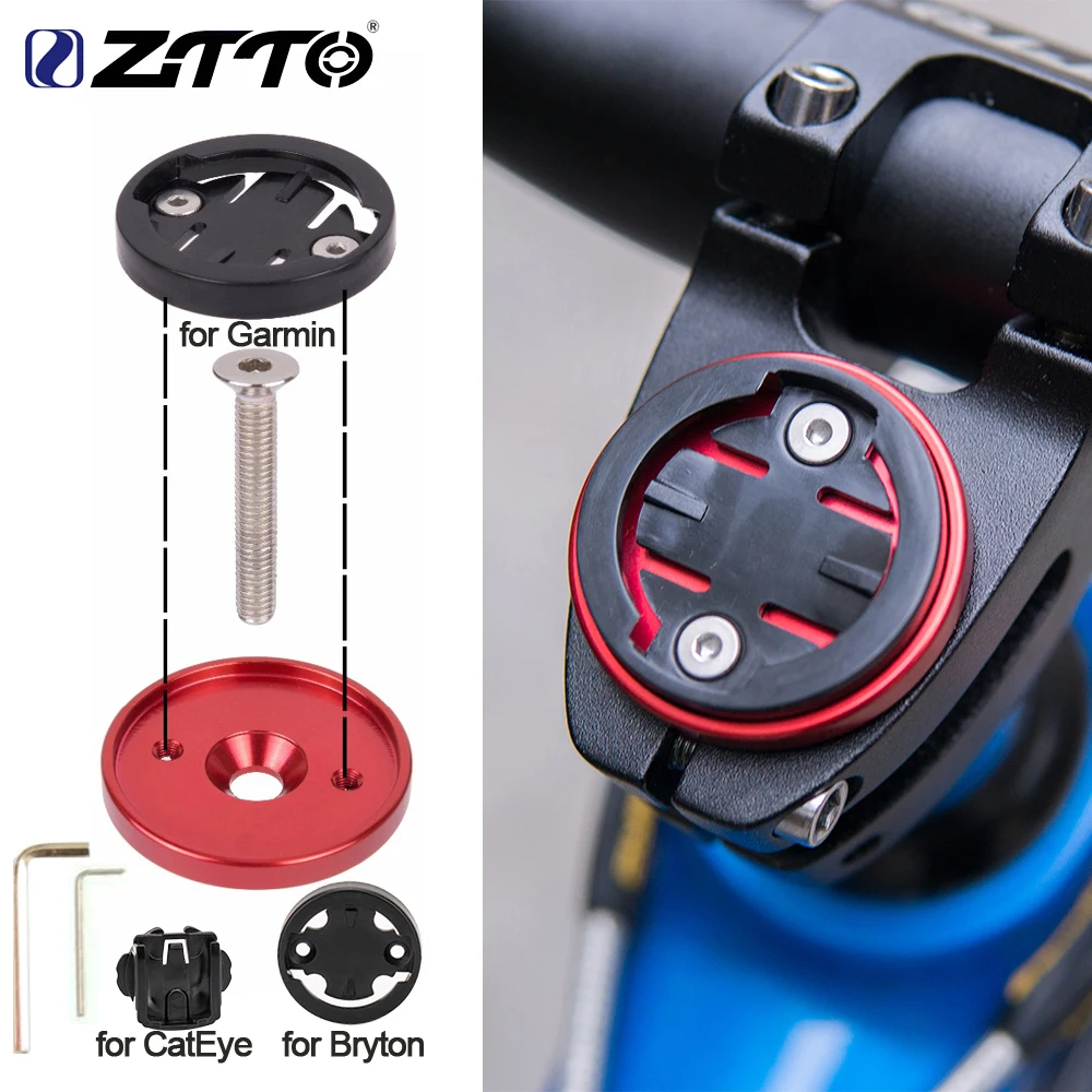 ZTTO Fietscomputerhouder Fiets Stopwatch GPS Mount Stem Top Cap Computerhouder Telefoonhouder Voor Garmin Bryton Cateye Onderdelen