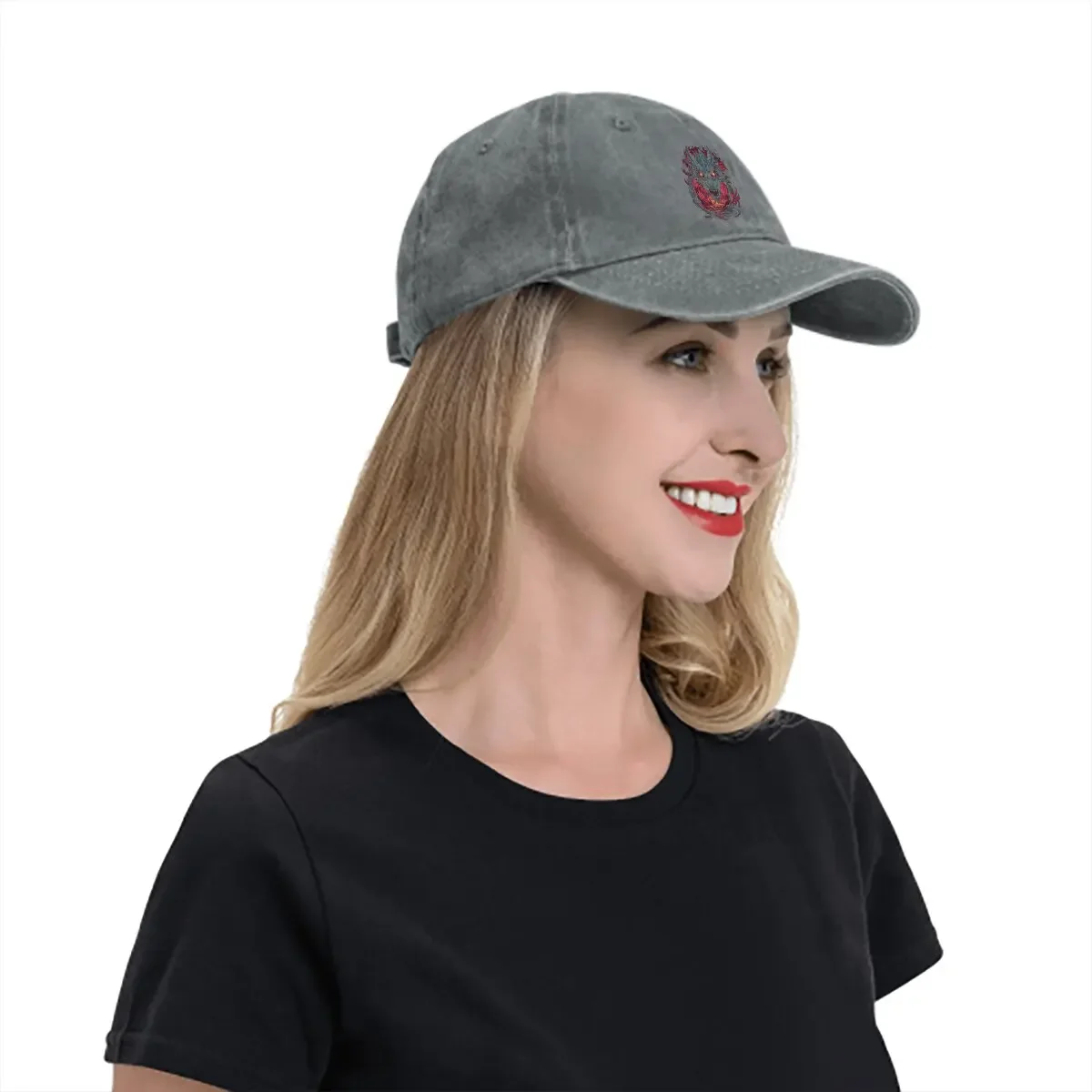 Gorra de béisbol con visera para hombre y mujer, sombrero con visera de dragón del Oeste, ajustable, para todas las estaciones