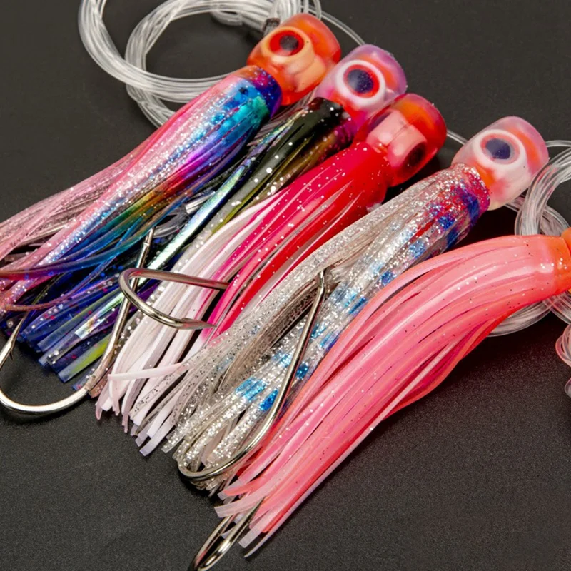 4.5 Inch Bionic PVC Sea Fishing Trolling Octopus Soft Bait Fishing Lure Colorful Road Runner Fake Bait Fishing Tackle