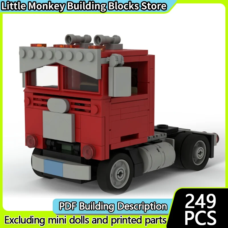 

Конструктор City Car Model MOC: Классический городской полуприцеп, модульная технология, развивающая игрушка для детей, подарок на праздник, набор для сборки