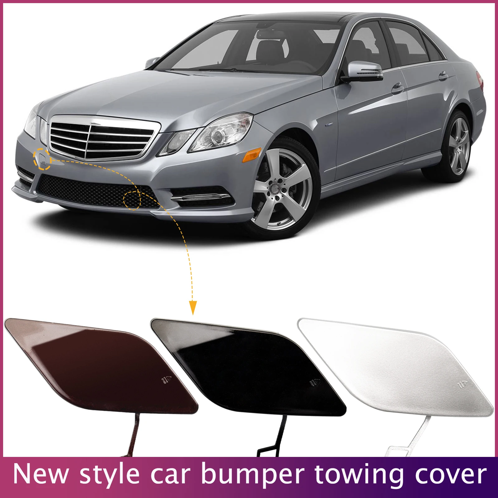 

Front Bumper Tow Hook Cap Towing Eye Cover For Mercedes Benz E-Class W212 E300 E350 E400 E550 2010-2013 2128850126 A2128850126